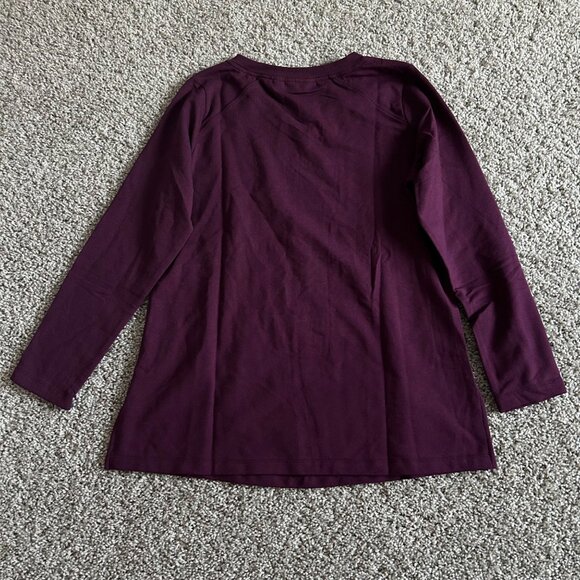 Susan Graver Artisan Small Long Sleeve V-Neck Shirt Beaded Geometric Design - Picture 6 of 10